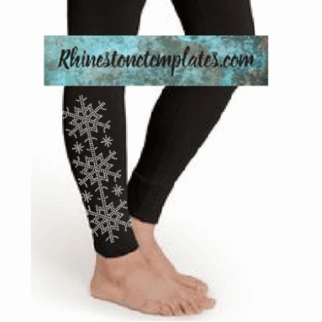 Snowflake Sleeve Capri Leggings Rhinestone Download