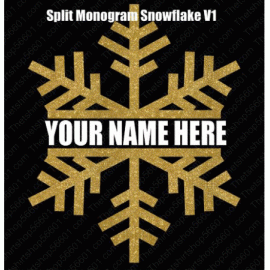 Split Monogram Snowflake V1 Download EPS SVG