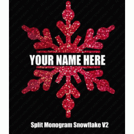 Split Monogram Snowflake V2 Download EPS SVG