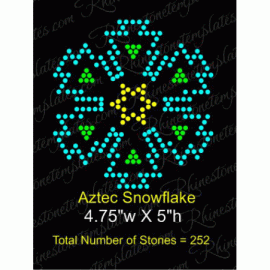 Aztec Snowflake Multi Rhinestone Template