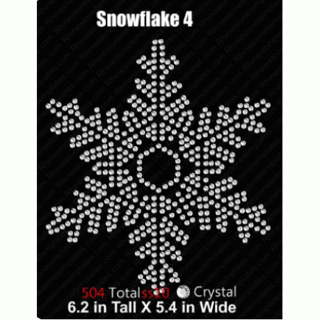 Snowflake 4 Rhinestone Design Download EPS SVG