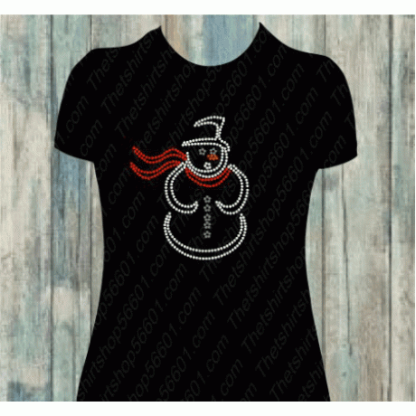 Snowman with Scarf and Hat Rhinestone Download EPs SVG