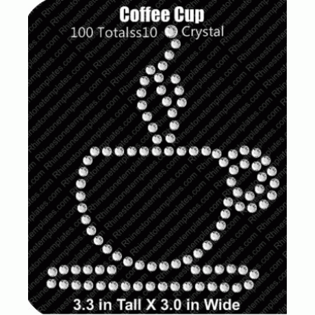 Coffee Cup Rhinestone Download EPS SVG