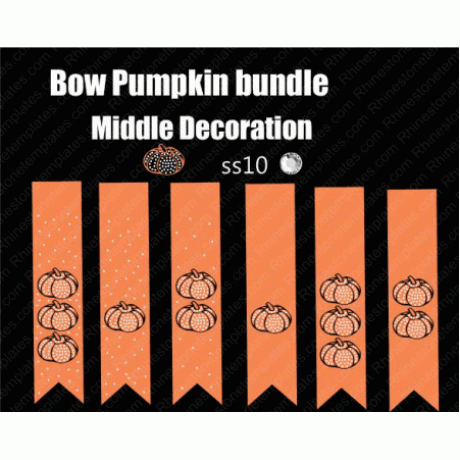 Cheer Bow Pumpkin Bundle Design EPS SVG