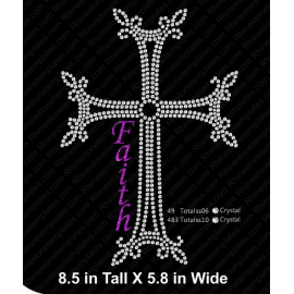 Cross Faith Vertical Rhinestone Design Download 