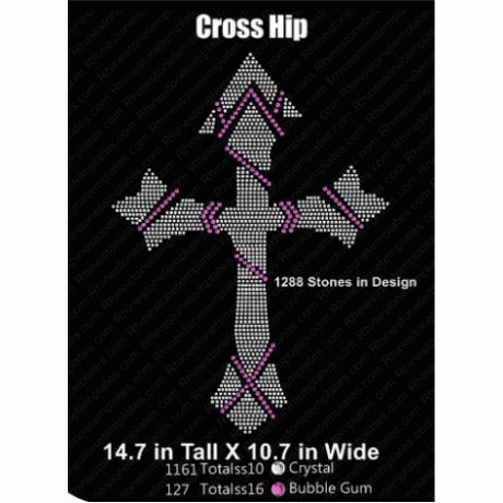 Cross Hip Rhinestone Download  EPS SVG