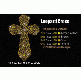 Cross Leopard Rhinestone Download EPS SVG