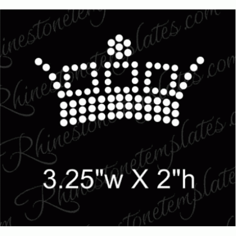 Crown Tiara 3.25x2 Rhinestone Design Download EPS SVG