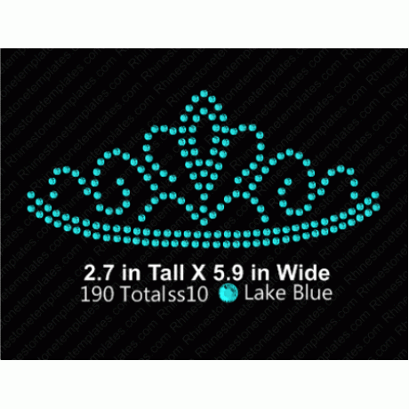 Crown Tiara 10ss Rhinestone Design