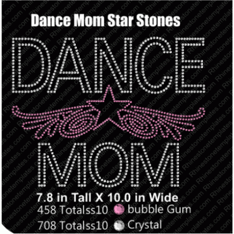 Dance Mom Star Stones Design EPS SVG
