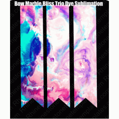 Cheer Bow Marble Bliss Trio Dye Sublimation Digital Design