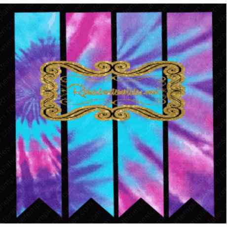 Cheer Bow Tye Dye PB Dye Sublimation Design