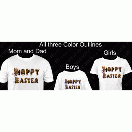 Hoppy Easter Cross Family Bundle Digital Sublimation Files