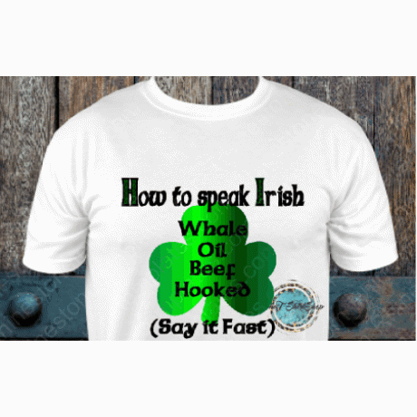 How to speak Irish  Printable Digital Design Sublimation