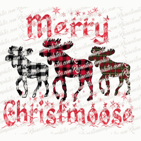 Merry Christmoose Trio sublimation Digital Design 