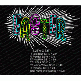 Easter Spray Rhinestone Instant Download EPS SVG