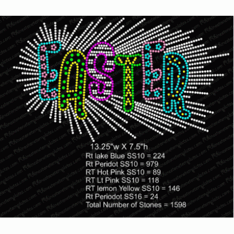 Easter Spray Rhinestone Instant Download EPS SVG