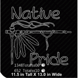 Native Pride Peace Pipe Rhinestone Digital Design Download EPS SVG