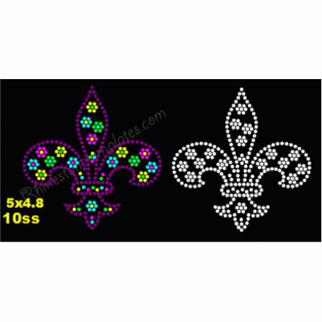 Fleur De Lis Flower Rhinestone Download EPS SVG