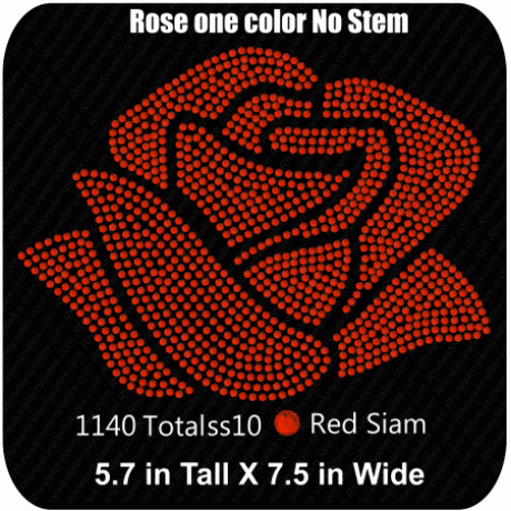 Rose One color No Stem Rhinestone Download EPS SVG