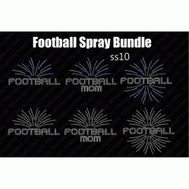 Football Spray Bundle Rhinestone Digital EPS SVG