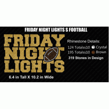 Friday Night Lights Football VS Rhinestone Download EPS SVG