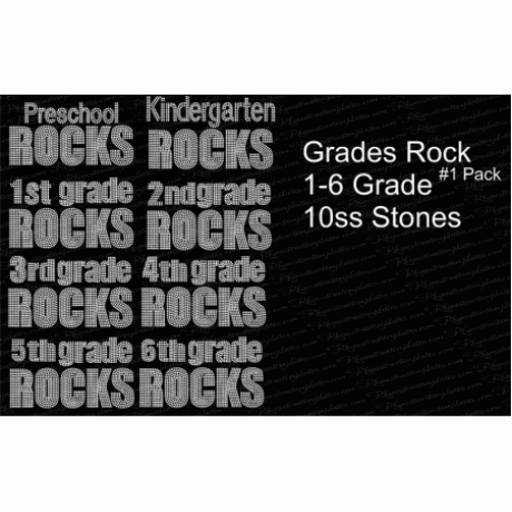 Grades Rock 1-6 pack 1 Designs Eps SVG