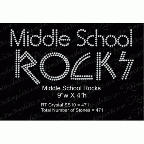 Middle School Rocks Design EPS SVG