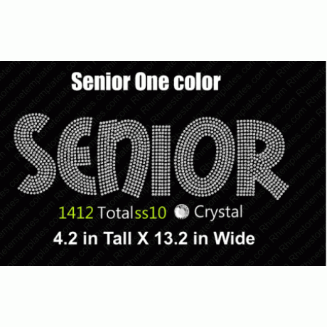 Senior Bold Rhinestone Download EPS SVG