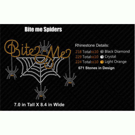 Bite Me Spiders Rhinestone Download EPS SVG