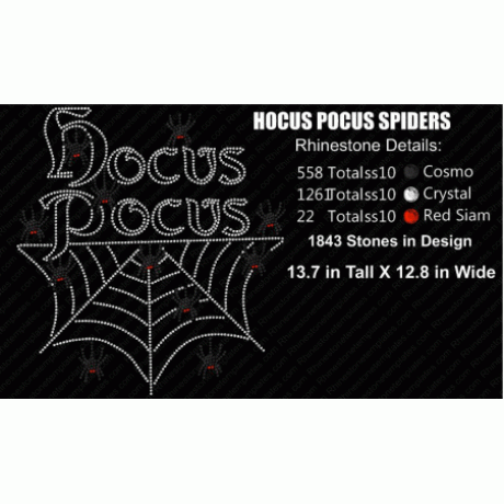 Hocus Pocus Spiders Digital Rhinestone Design EPS SVG
