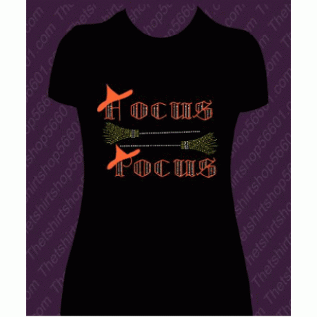 Hocus Pocus With Brooms Rhinestone Download EPS SVG