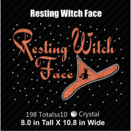 Resting Witch Face Rhinestone Download EPS SVG