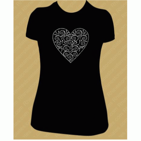 Heart Elegante Rhinestone Download EPS  SVG