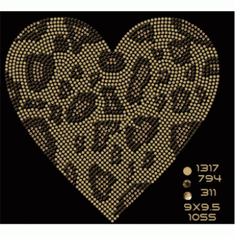 Heart Leopard Brown Rhinestone Digital Download EPS SVG Heart Leopard Brown Rhinestone Digital Download EPS SVG