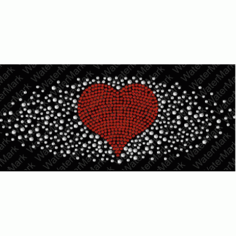 Oval Heart Spray Headband-Cap-Rhinestone Download EPS SVG