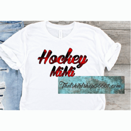 Hockey Mimi Plaid Printable Sublimation Design