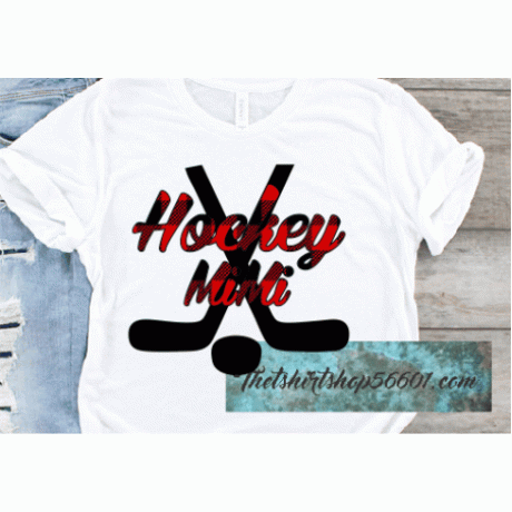 Hockey Mimi Plaid Sticks Printable Sublimation Design