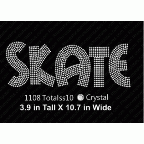 Skate Large Rhinestone Download EPS SVG