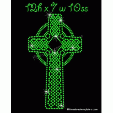 Celtic Irish Cross 3 Rhinestone Design EPS SVG