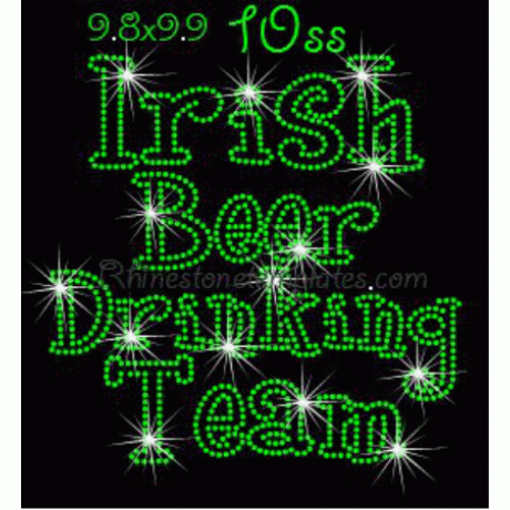 Irish Beer Drinking Team Rhinestone Design EPS SVG