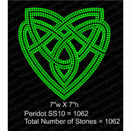 Irish Celtic Heart Rhinestone Design EPS SVG