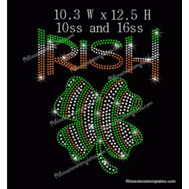 Irish Multicolor Shamrock Rhinestone Design EPS SVG