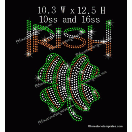 Irish Multicolor Shamrock Rhinestone Design EPS SVG