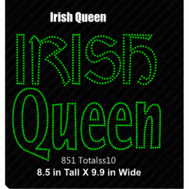 Irish Queen Rhinestone Digital Download Design EPS SVG