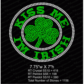 Kiss me Im Irish Circle Rhinestone Download