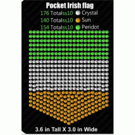 Pocket Irish Flag Rhinestone Download EPS SVG