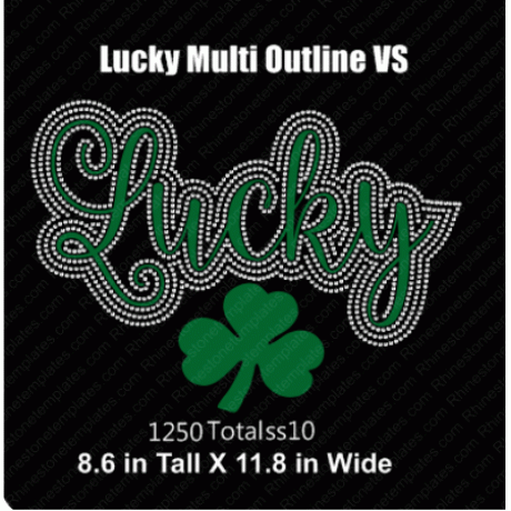 Lucky Irish Multi Outline VS Rhinestone Digital eps svg Lucky Irish Multi Outline VS Rhinestone Digital eps svg