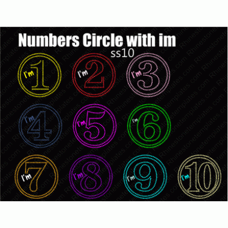 Birthday Numbers 1-10 with i'm Design EPS SVG