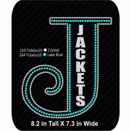 J Jackets Deco Rhinestone Download Eps SVG PLT